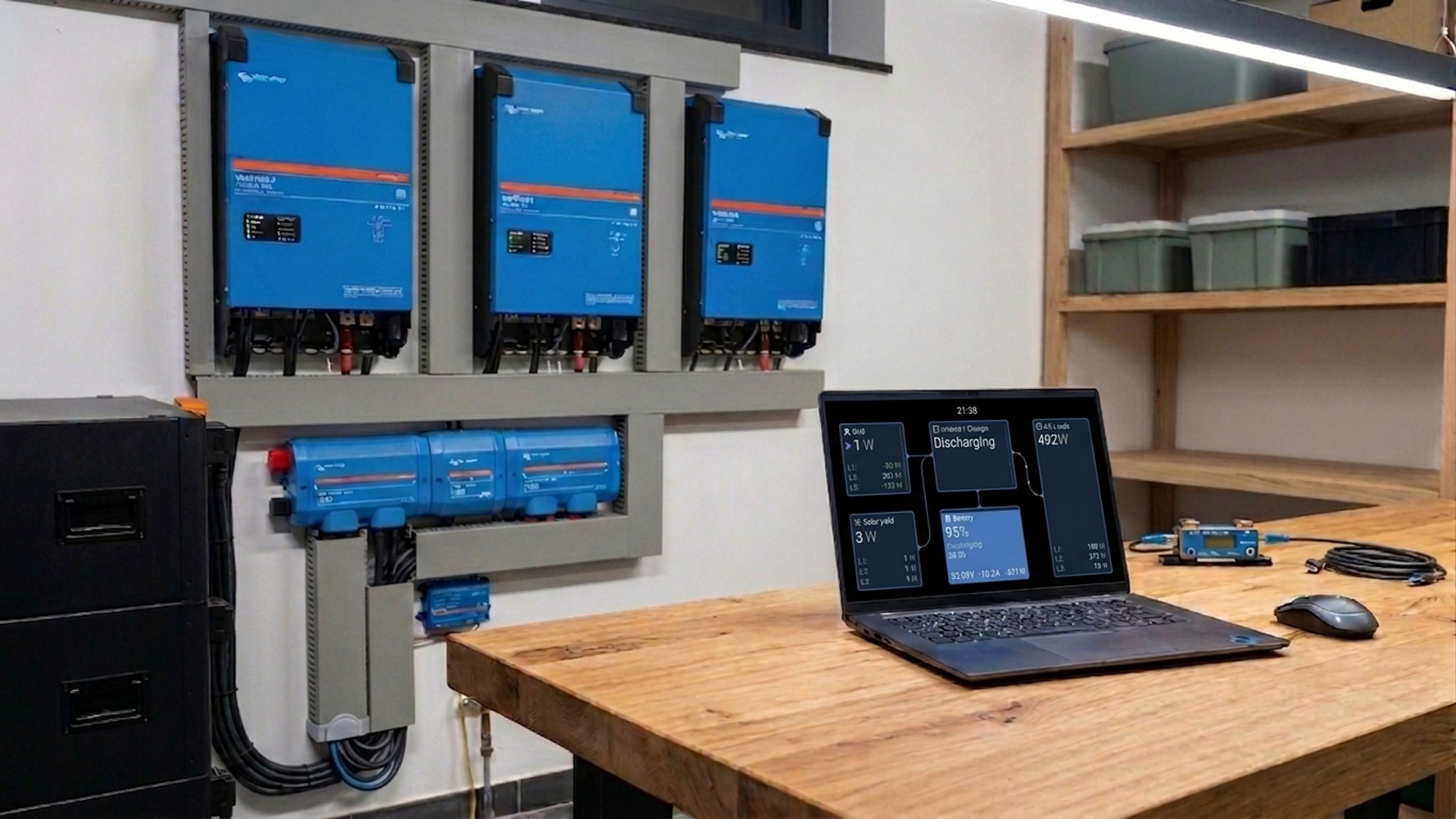 Professionele batterij installatie